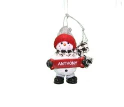 Cozy Snowman Ornament (Letters A - F) - -Country Christmas Loft Shop kpwzuhvclmknurx5beq2
