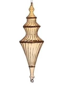 Roman 13 Inch Golden Glass Finial Ornament - Style #1 -Country Christmas Loft Shop krbmd1bu84lj9dozsfel