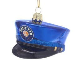 Kurt Adler Lionel Glass Conductor Hat Ornament