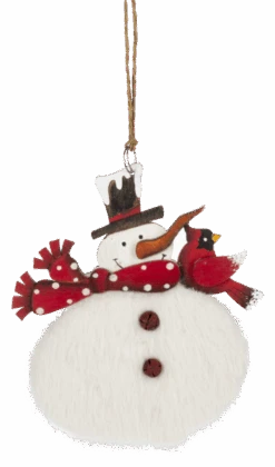 Fuzzy Snowman Ornament - -Country Christmas Loft Shop kscws17uxol5qsornqhx