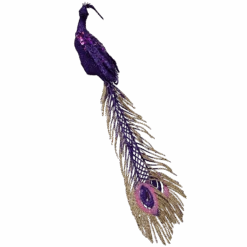STERLING Sequin Peacock Ornament -