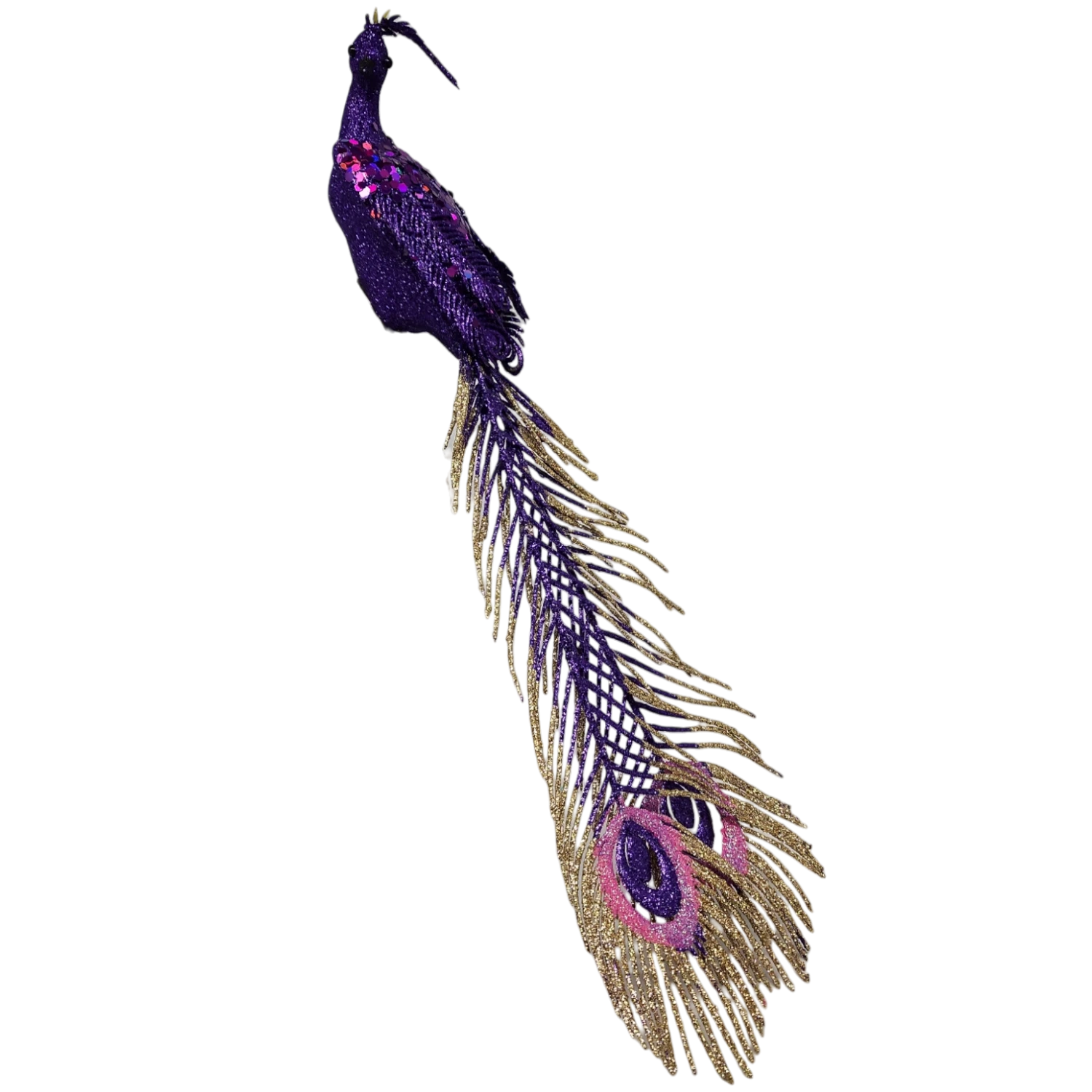 STERLING Sequin Peacock Ornament - 1 STERLING Sequin Peacock Ornament -