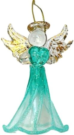 Kurt Adler Crystal Birthstone Angel Ornament - December