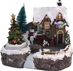 8 Inch Long LED Holiday Village -