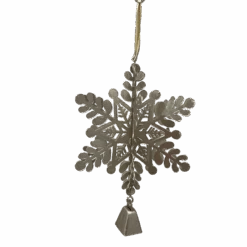 Snowflake With Rounded Branch Form And Bell Ornament