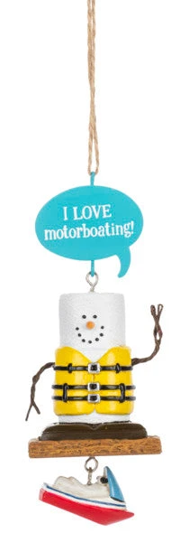 Smores Boating Ornament - I LOVE Motorboating!
