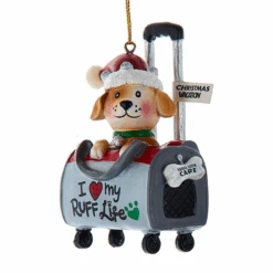 Kurt Adler Dog In A Travel Bag Ornament - -Country Christmas Loft Shop loiba1lhpoan0nxqzdm2