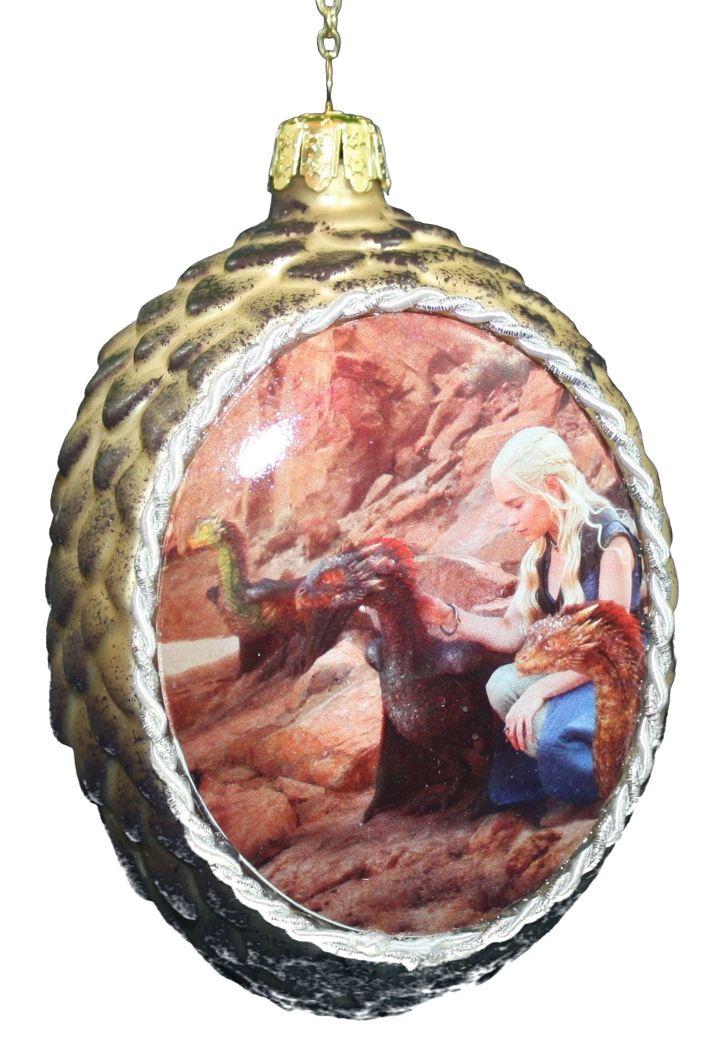 Kurt Adler Game Of Thrones Glass Dragon Egg - Gold 9 Kurt Adler Game Of Thrones Glass Dragon Egg - Gold - Image 9
