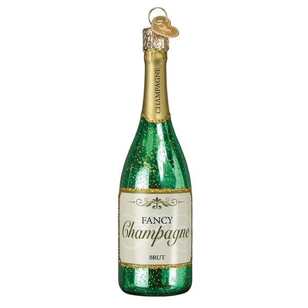Old World Christmas Champagne Bottle Ornament 2 Old World Christmas Champagne Bottle Ornament - Image 2