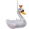 4.5 Inch Glass And Resin Pool Float Ornament - Swan