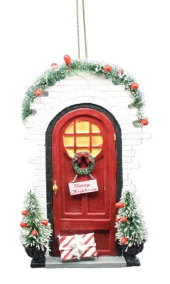 Roman Red Door Personalizeable Ornament