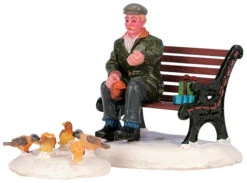 Lemax Feeding The Pigeons - 2 Piece Set -Country Christmas Loft Shop m3yp45iefwrmr7oc1ikz