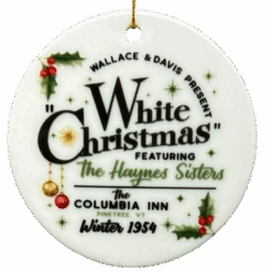 White Christmas Retro 1954 Holiday Inn Movie Ornament