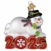 2025 Snowman Ornament Glass Ornament