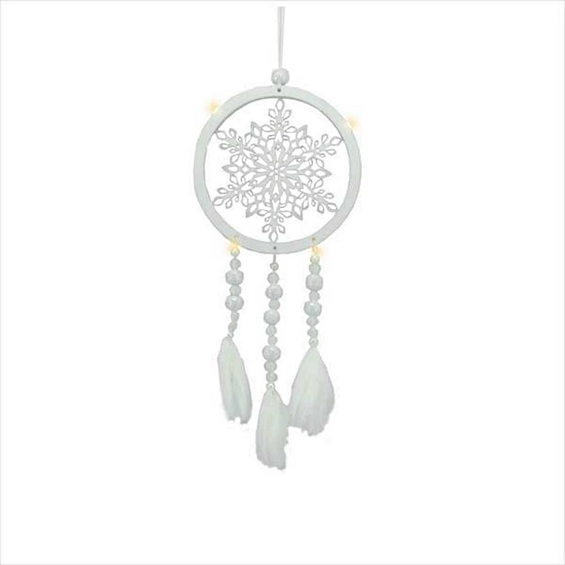 Lighted LED Snowflake Dream Catcher Ornament 2 Lighted LED Snowflake Dream Catcher Ornament - Image 2