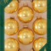 Golden Topaz 2 5/8" (67mm) Glass Ball Ornaments - 8 Piece Set