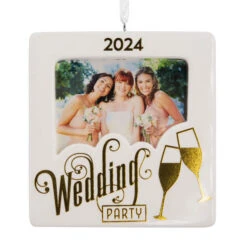 Hallmark Wedding Party Dated Photo Holder Ornament