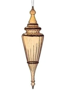 Roman 13 Inch Golden Glass Finial Ornament - Style #1 -Country Christmas Loft Shop mnwlvio4lpb7vbozn8ah