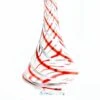 Candy Cane Stripe Blown Glass Ornament - Teardrop