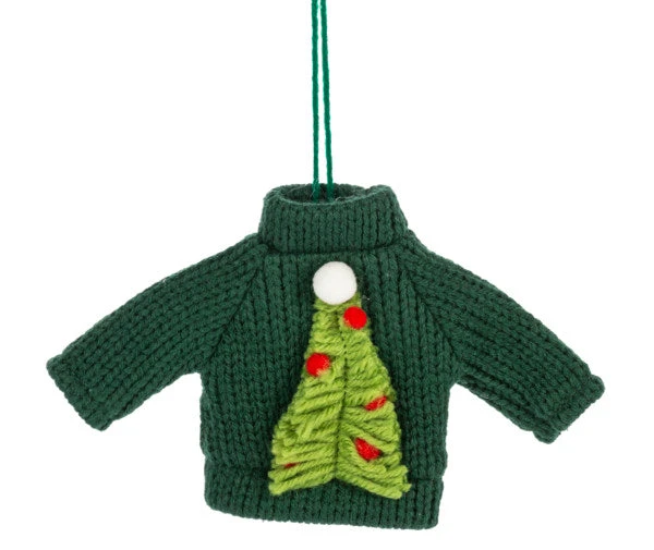 Knit Christmas Sweater Ornament - 2 Knit Christmas Sweater Ornament - - Image 2