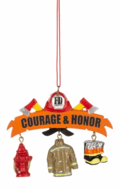 Fireman Ornament - Courage And Honor