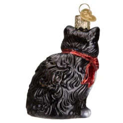 Tuxedo Kitty Glass Ornament