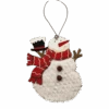 Wood And Fur Snowman Ornament - Holding His Tophat