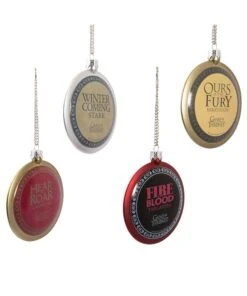 Kurt Adler Game Of Thrones Disc Ornaments - 4 Piece Box Set -Country Christmas Loft Shop mwigomplbmwvx6myw0ks