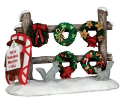 Lemax Christmas Wreaths Sale Rack