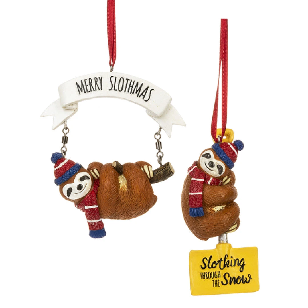 Cute Sloth Ornament - Slothing Through The Snow 3 Cute Sloth Ornament - Slothing Through The Snow - Image 3