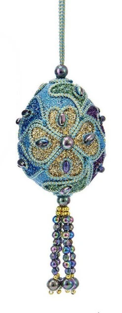 Kurt Adler Teal Peacock Egg Ornament - -Country Christmas Loft Shop nf7p7qoh7pjhqrijtieo