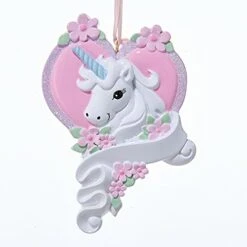 Kurt Adler Unicorn Ornament For Personalization