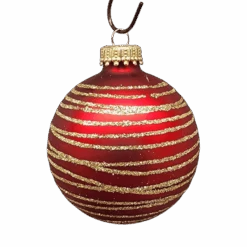 Krebs Value Glass Ornament 4 Pack - Red And Green Swirl -Country Christmas Loft Shop nixaonjbtptmfdlndegk