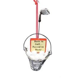 Bucket Of Balls Ornament - Red