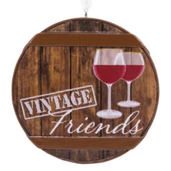 Hallmark Vintage Friends Wine Ornament