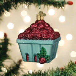 Carton Of Raspberries Glass Ornament -Country Christmas Loft Shop nnxbclwpzngyzi33vuup