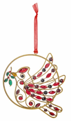 Golden Cardinal Ornament