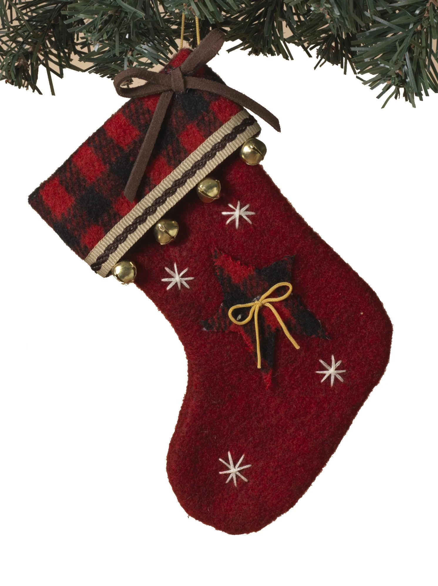 Mini Stocking Ornament - Star 1 Mini Stocking Ornament - Star