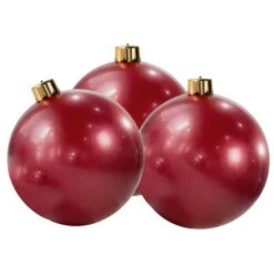 Holiball Inflatable Ornament - 8" - Mini Vintage Red Trio