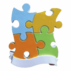 Puzzle Piece Ornament - Family Of 4