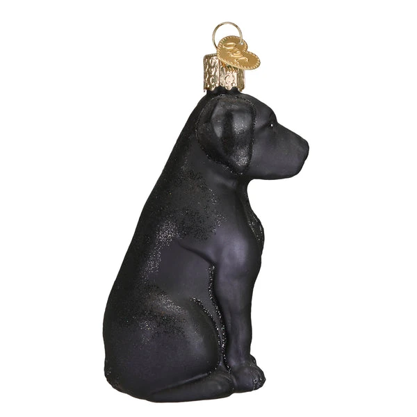 Black Labrador Glass Ornament 2 Black Labrador Glass Ornament - Image 2