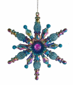 Kurt Adler Peacock Snowflake Ornament- -Country Christmas Loft Shop oyk0zvempfynapceu2kh