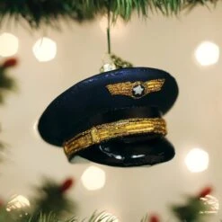 Pilots Cap Glass Ornament -Country Christmas Loft Shop p1kgsprpow7yar7wokan