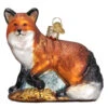 Red Fox Glass Ornament