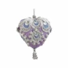 Kurt Adler Lavender Paisley Ornament - Heart