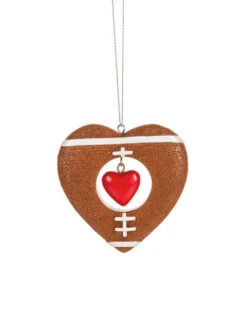 Sports Heart Ornament - Football
