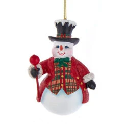Kurt Adler Tophat Snowman Ornament - Staff