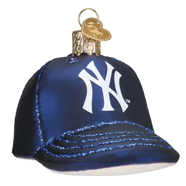 New York Yankees Baseball Cap Glass Ornament 1 New York Yankees Baseball Cap Glass Ornament