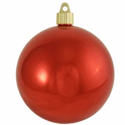 4" (100mm) Commercial Shatterproof Ball Ornament - Shiny True Love Red - 4 Pack