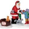 Lemax Santa And Kittens - 2 Piece Set